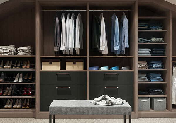 Dark wooden dressing room Dark wooden dressing room